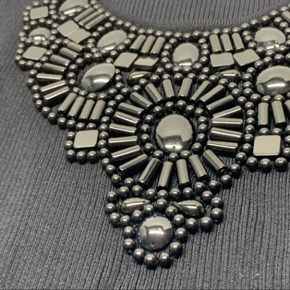 • Ruby Rd Beaded Ribbed Tanks Black Ivory E3 - Picture 8 of 12